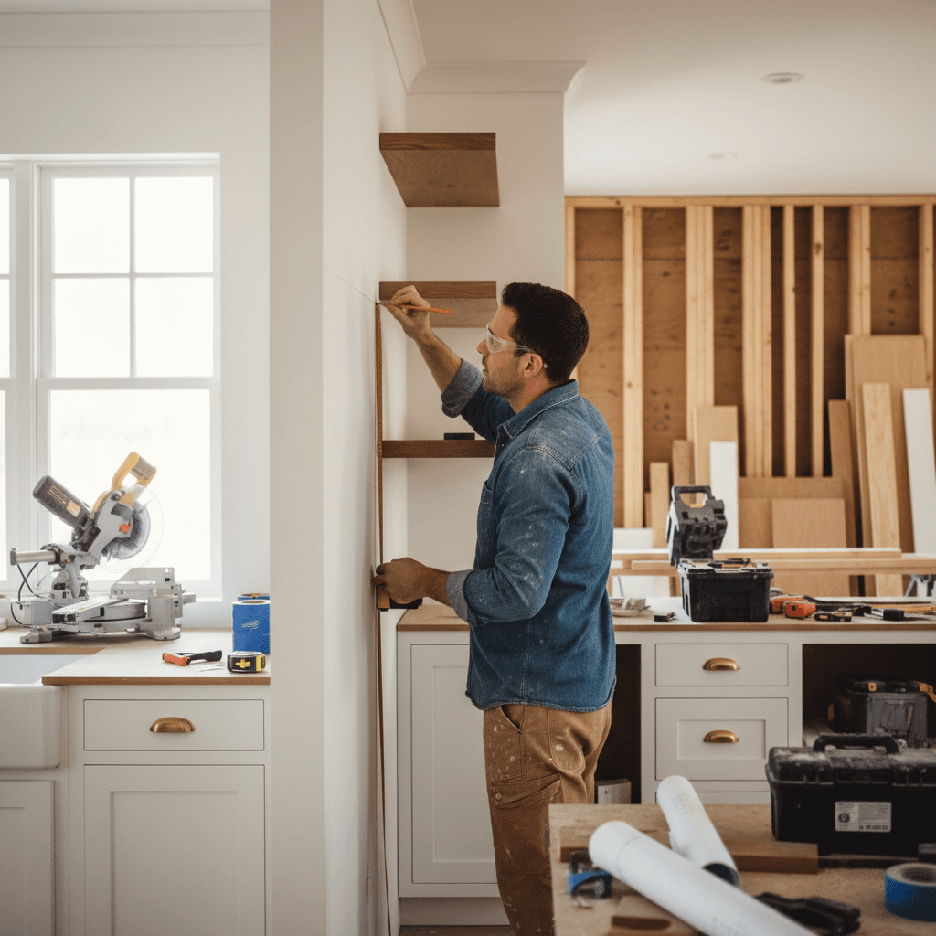 Residential kitchen renovation work in progress